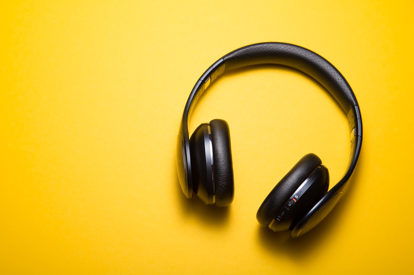 Headphones on a clean white background
