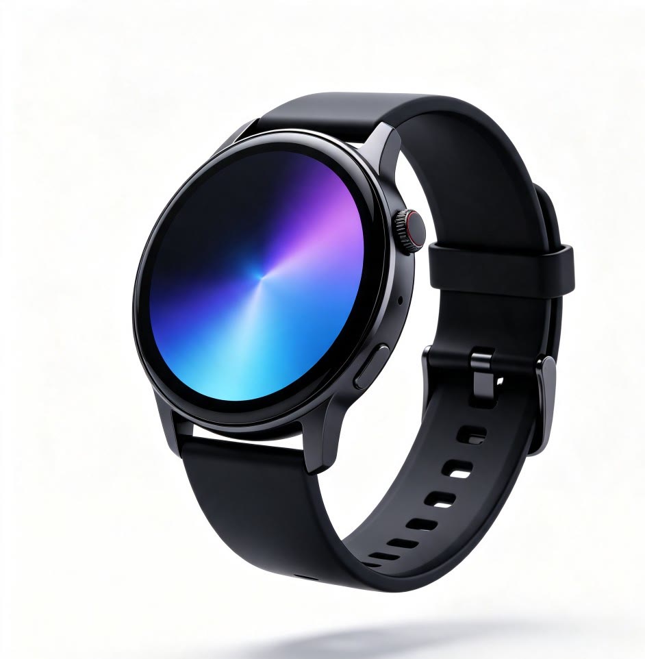 Smartwatch product still for Hailuo 3 / MiniMax H3 Wearable ecommerce video